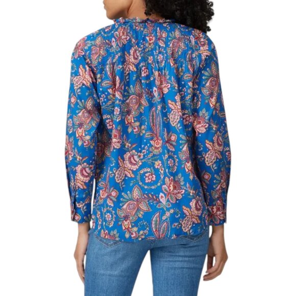 J. Crew Flora Belle Ruffle Shirt Liberty Fabric Sz 4 - Picture 2 of 13